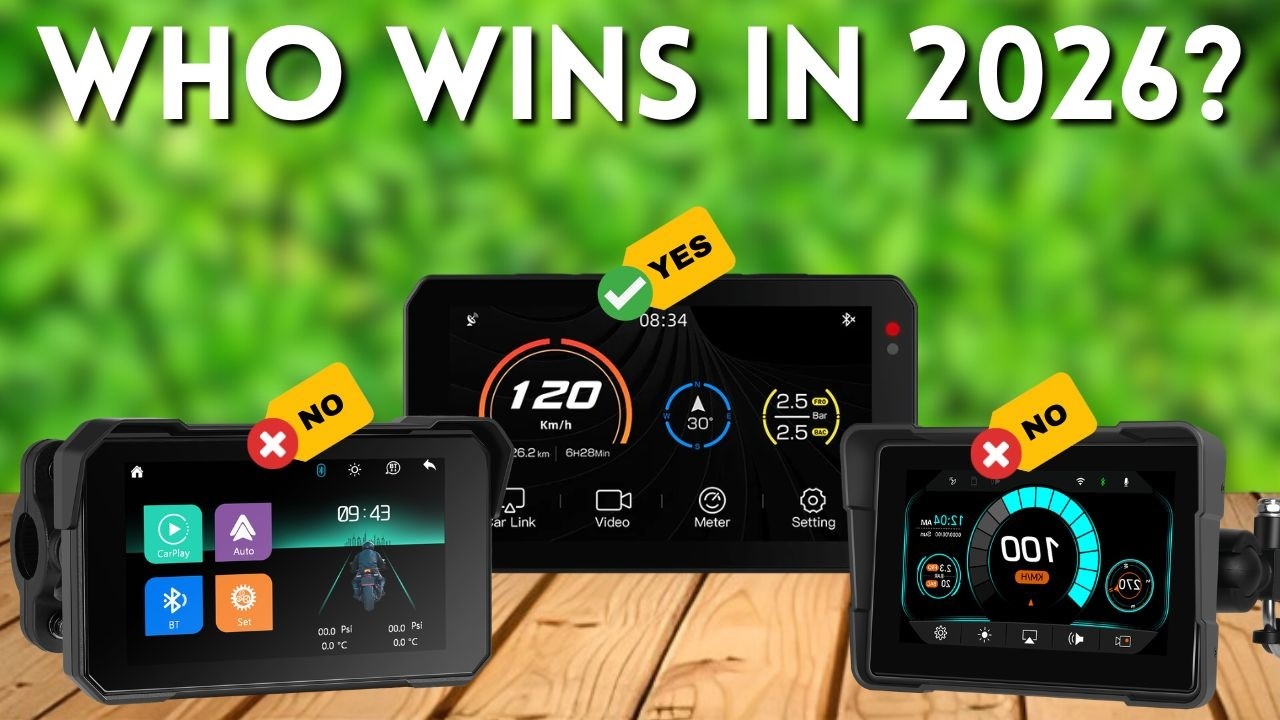 Best Motorcycle CarPlay & Android Auto Screens in 2026 - Top 5 Plug & Play GPS Touch Displays Review