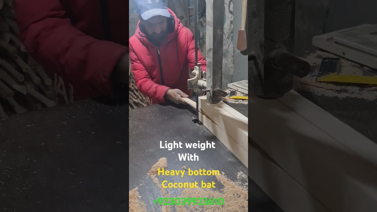 Tape ball cricket bat making process by flick bats company #cricket #woodworking #cricketbat