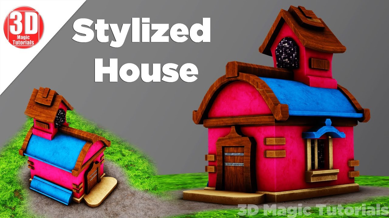 Maya 2020 - 3D Modelling of Stylized House | Speed Modeling