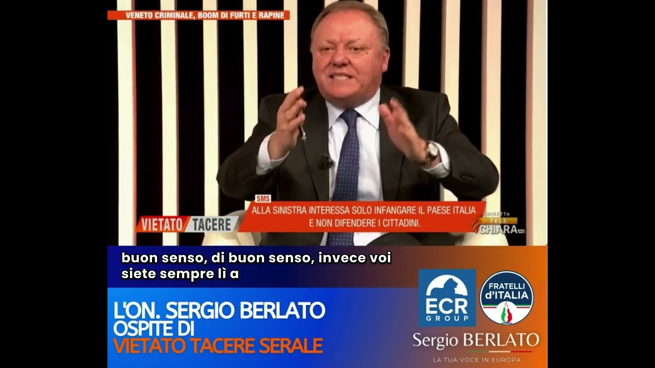🎤Ascolta l'intervento dell'on. Sergio Berlato ospite a Vietato Tacere.