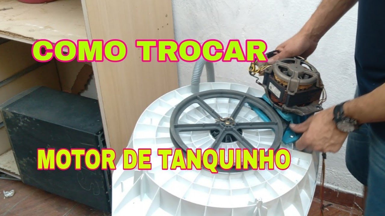COMO ADAPTAR MOTOR DE MÁQUINA DE LAVAR EM  TANQUINHO. 1* Vídeo