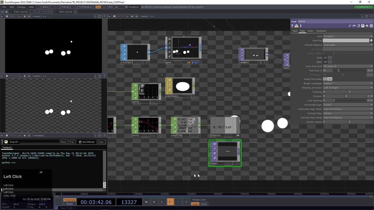Sort CHOP + Shuffle CHOP in TouchDesigner