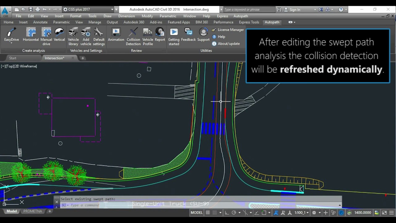 Autopath PRO - Collision detection in horizontal swept path analysis (Get started)