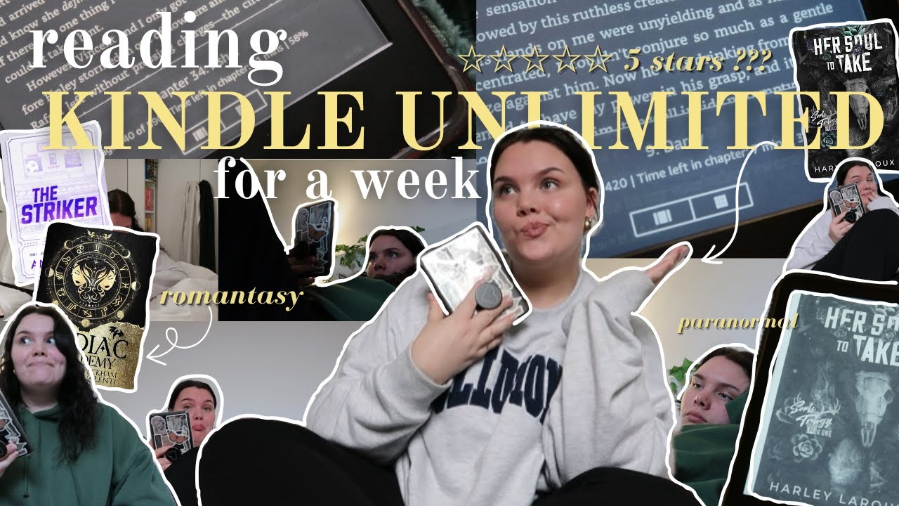 reading KINDLE UNLIMITED books for a week || reading vlog
