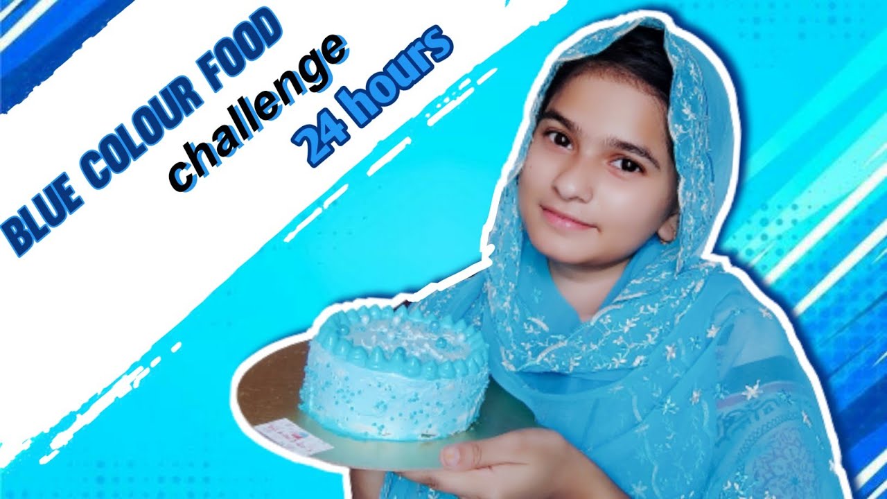 I Only ate Blue FOOD for 24hours💙 || 💙 Blue Food Challenge 💙 || Sadiya Mimi