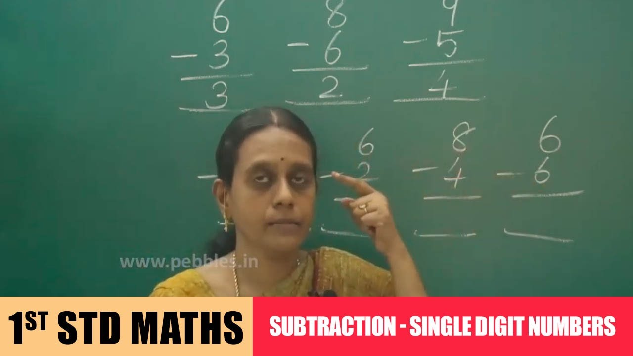 1st std Maths | Subtraction - Single Digit Numbers | Basic Learning Numbers | Maths Class-1 /எண்கள்
