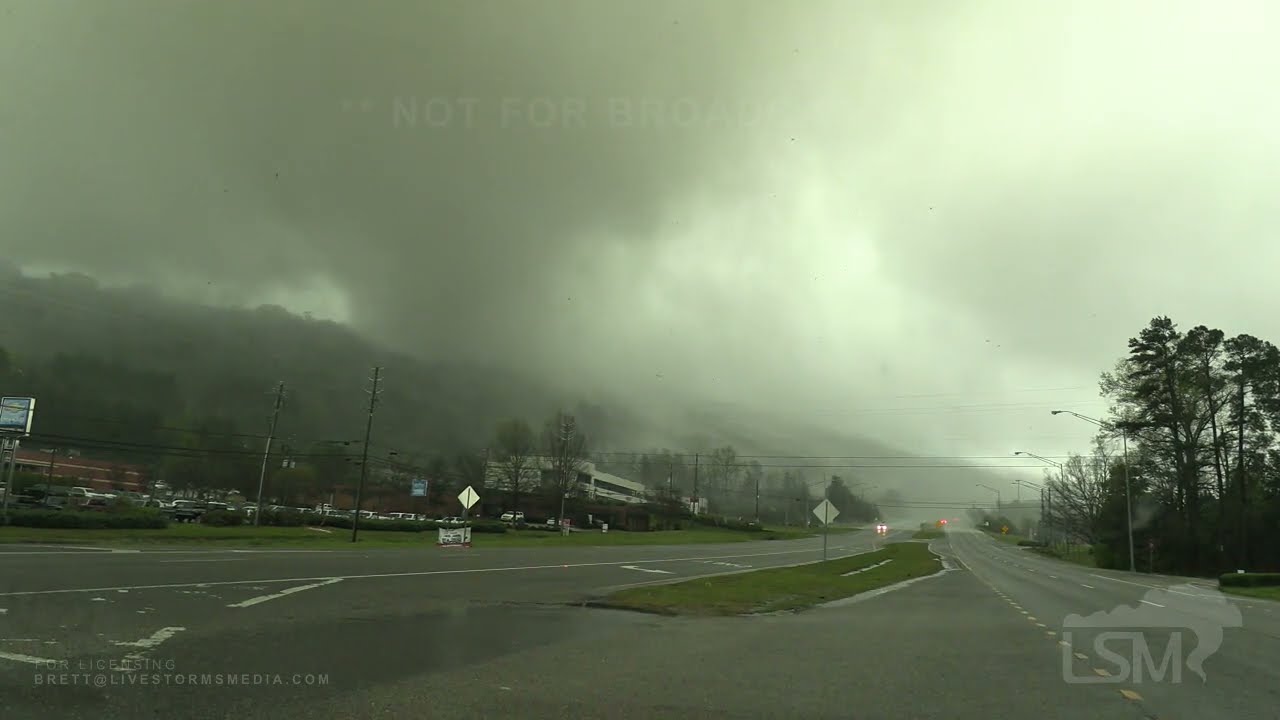 25.03.2021 Лейк-Пёрди, Алабама — Мощный торнадо пересек шоссе US 280