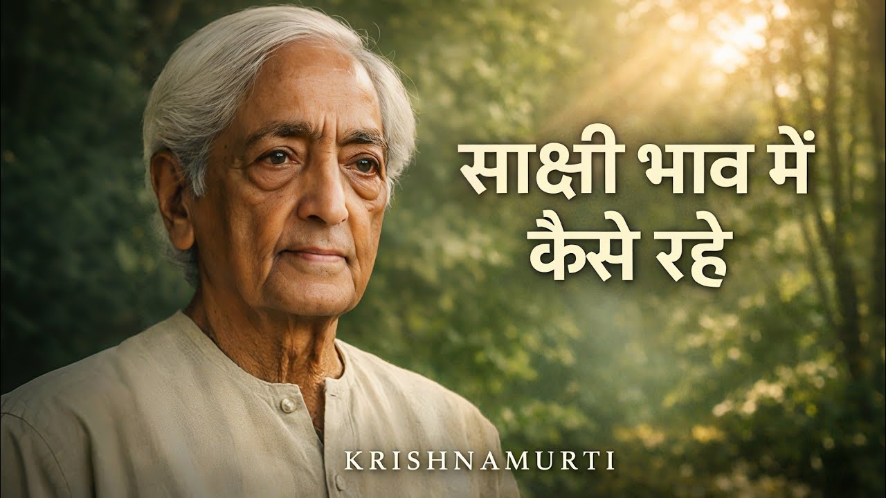 जिद्दू कृष्णमूर्ति साक्षी भाव में कैसे रहें मन को देखना सीखें और तुरंत शांति पाएँ