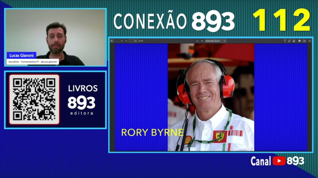 RORY BYRNE uma das grandes estrelas da F&oacute;rmula Um   (Lucas Giavoni no Conex&atilde;o 893)