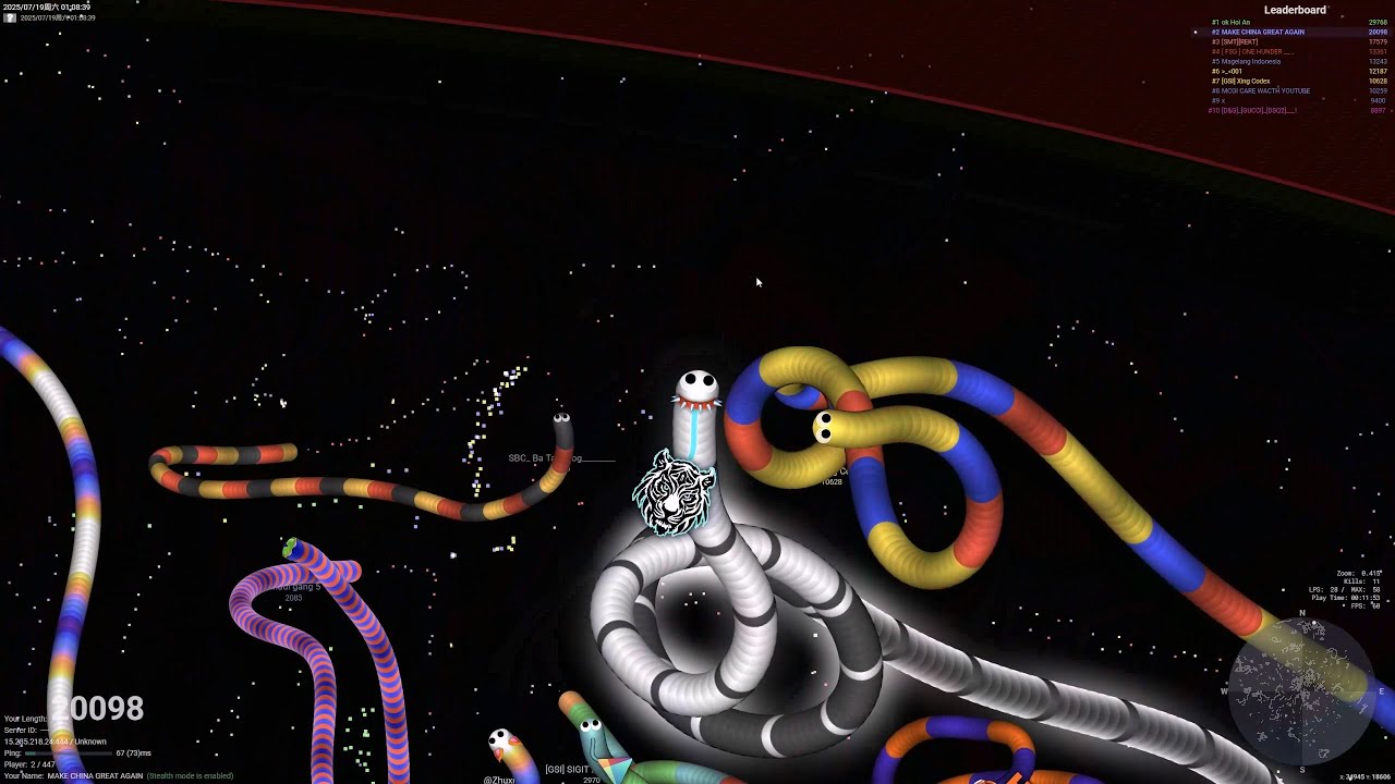 [slither.io] Highlight Compilation 破围而出