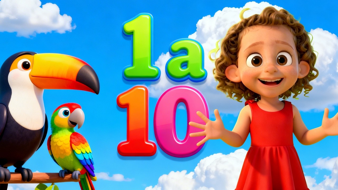 Aprenda a Contar de 1 a 10 com Animais que voam | Música Infantil Amorinha