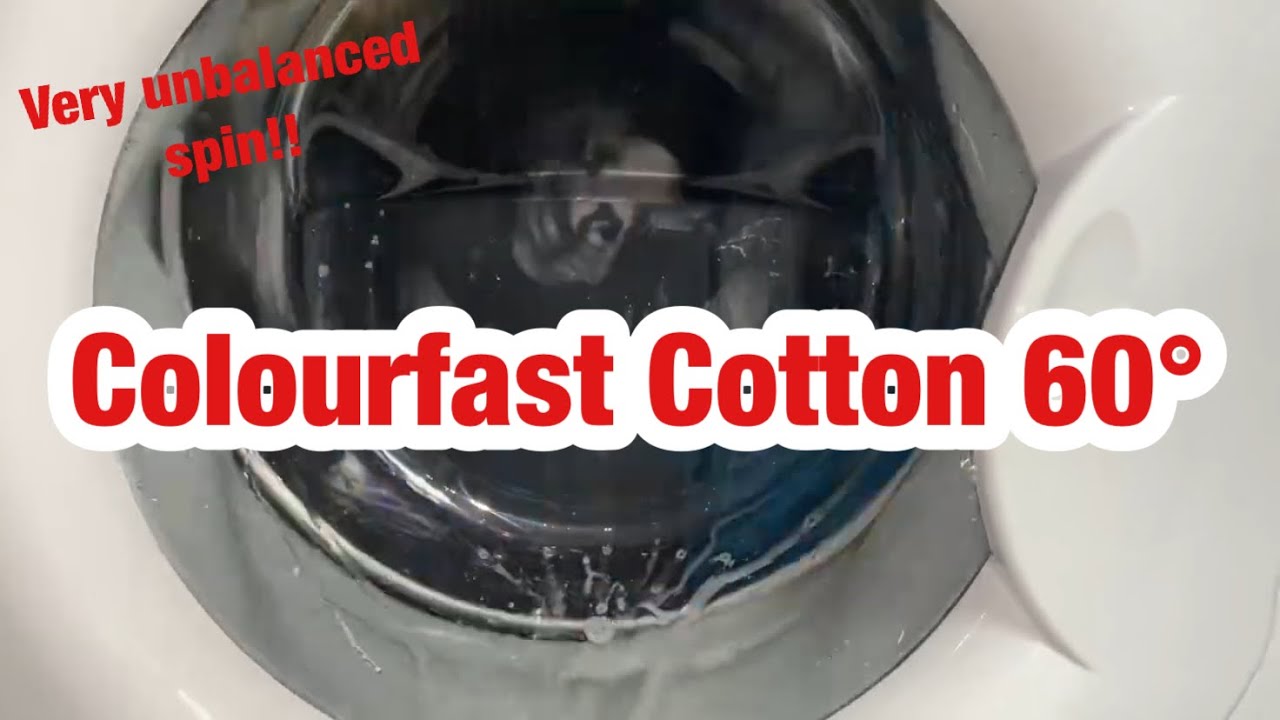 Hotpoint First Edition FEW12 || Colourfast cotton 60°: VERY unbalanced spins included *Bangs*