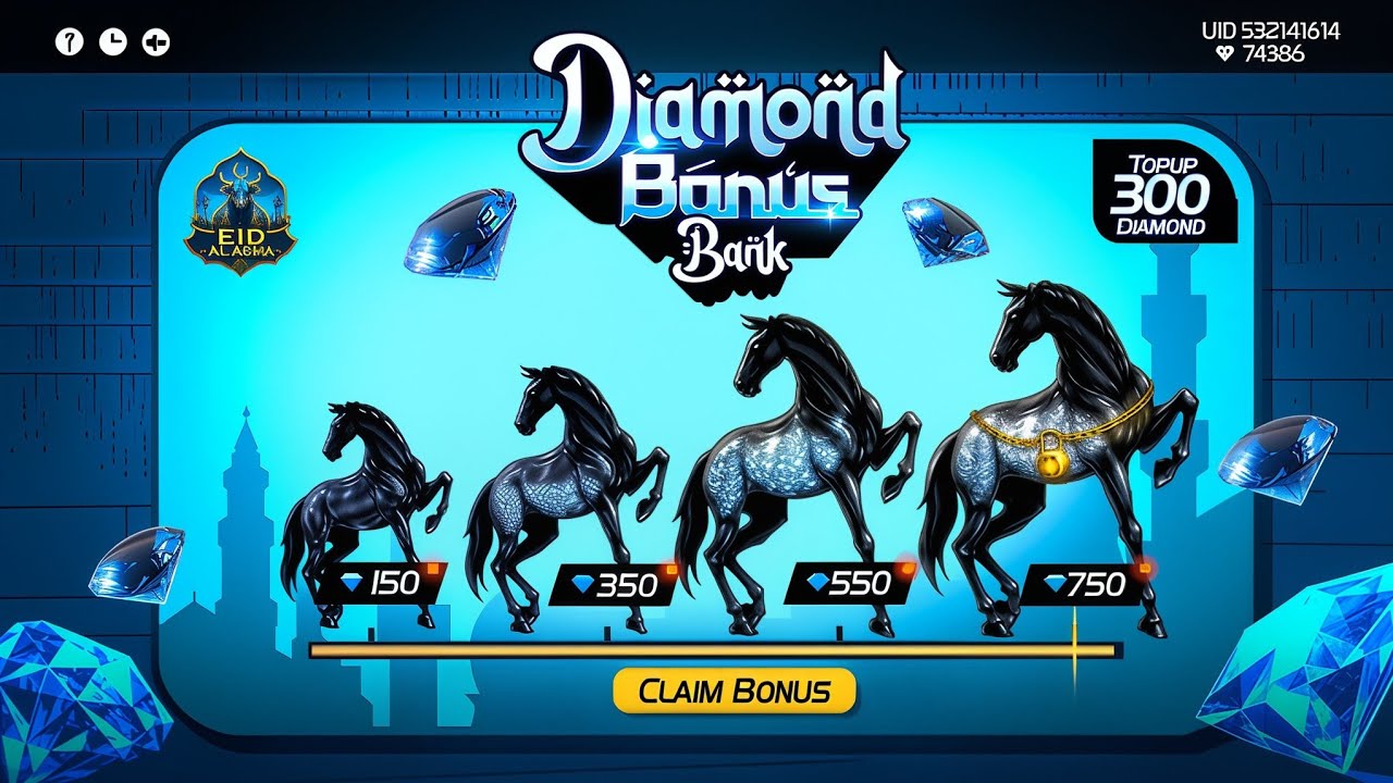 OB53 100% Eid Diamond Bonus Bank Event | New Event Free Fire Bangladesh Server | Free Fire New Event