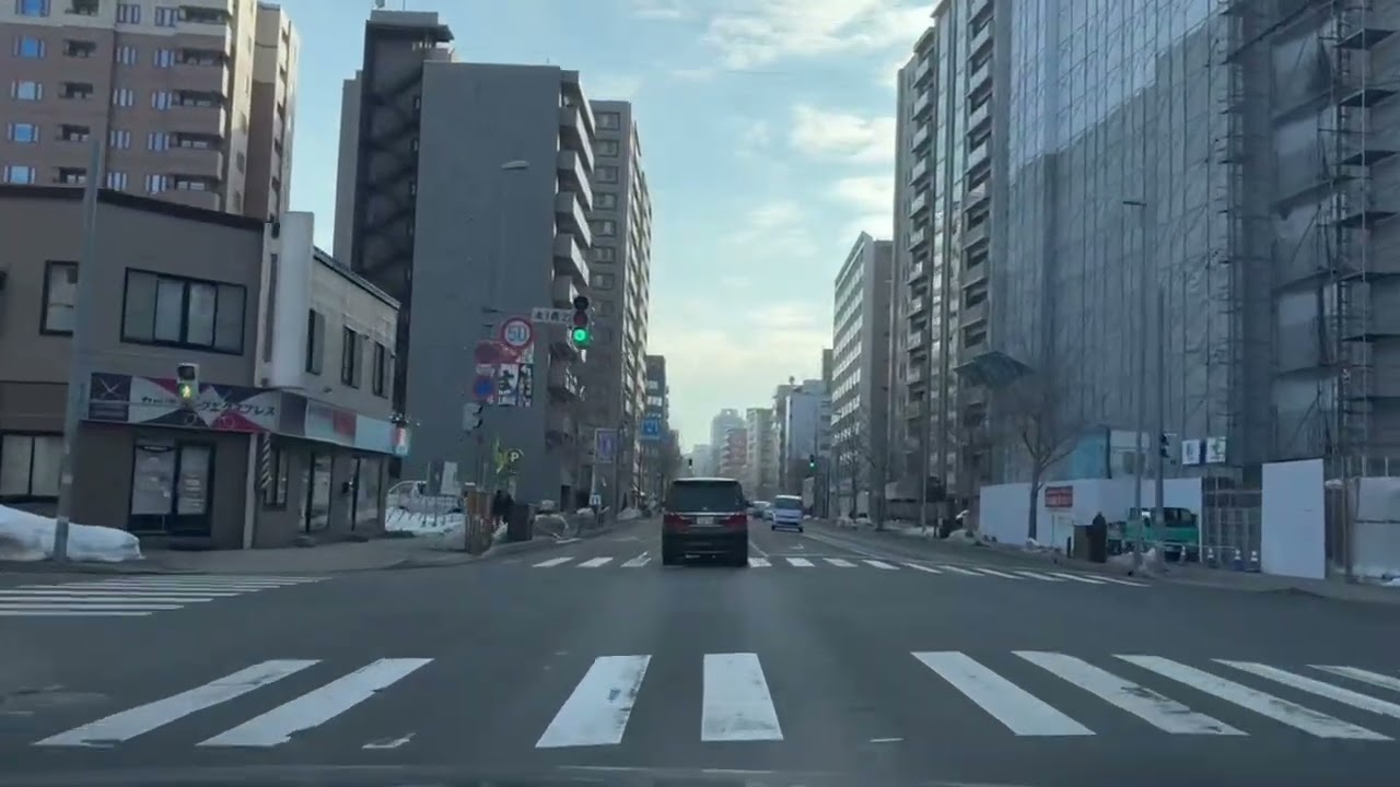 【走行動画】3月16日の札幌北1条通り