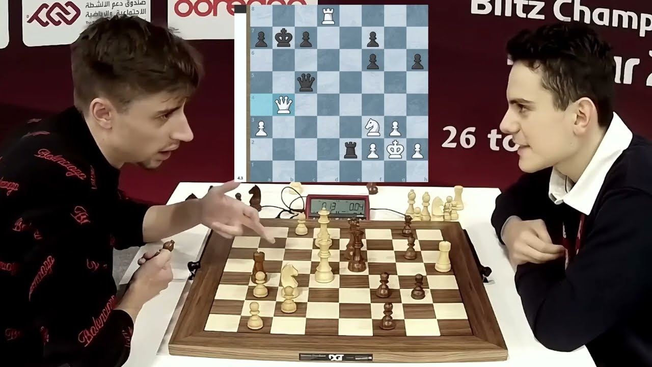 Daniil Dubov vs. Ediz Gurel / FIDE World Blitz Championship 2025 / Round 1 Nimzowitsch-Larsen Attack