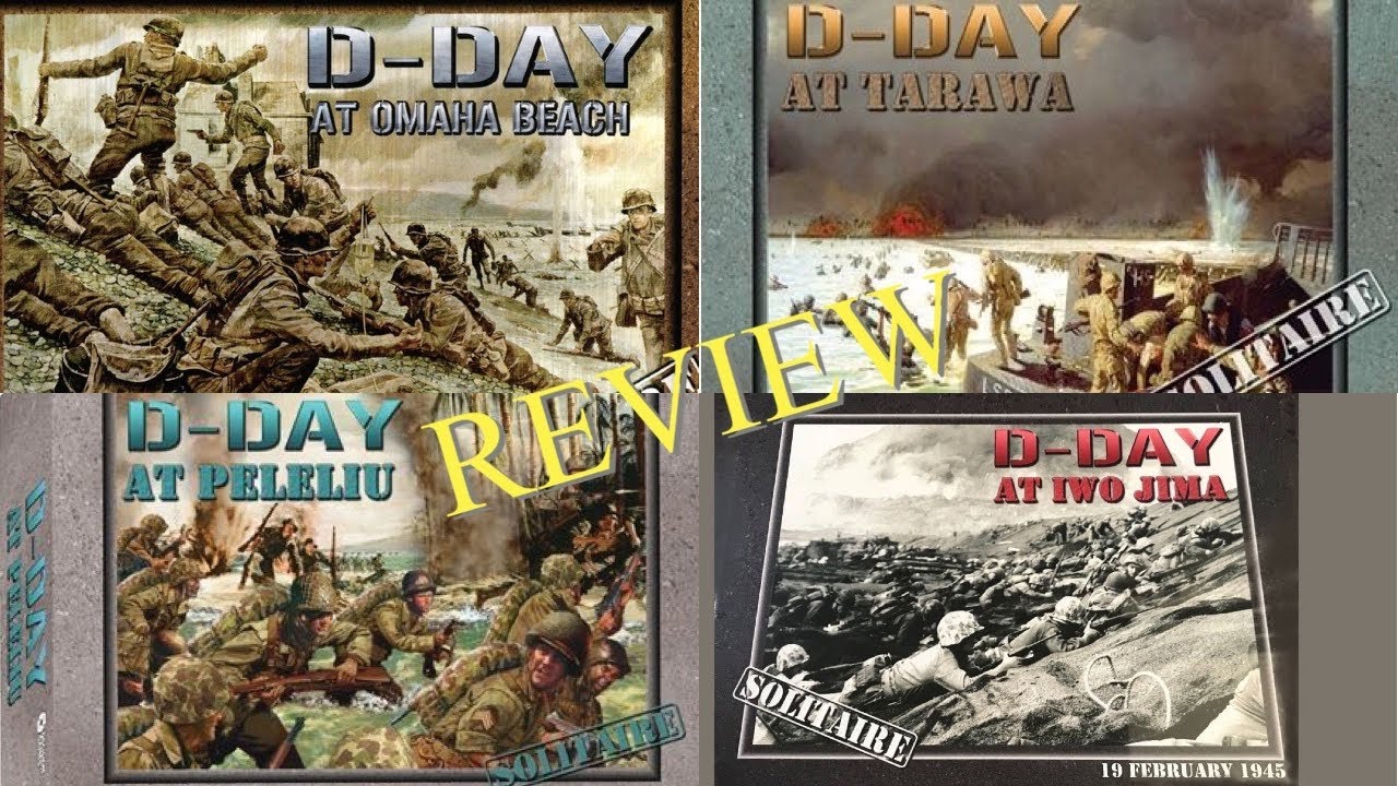 D DAY AT OMAHA BEACH BOARD GAME REVIEW - AND TARAWA, PELELIU, IWO JIMA.