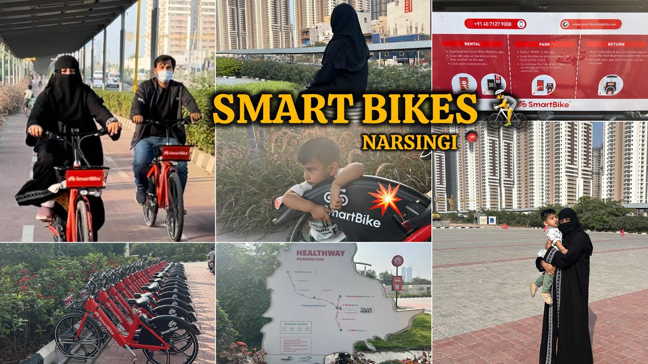 Hyderabad's Longest CyclingTrack🚴|Smart Bikes😍|Solar roof cycle track🛣️ 