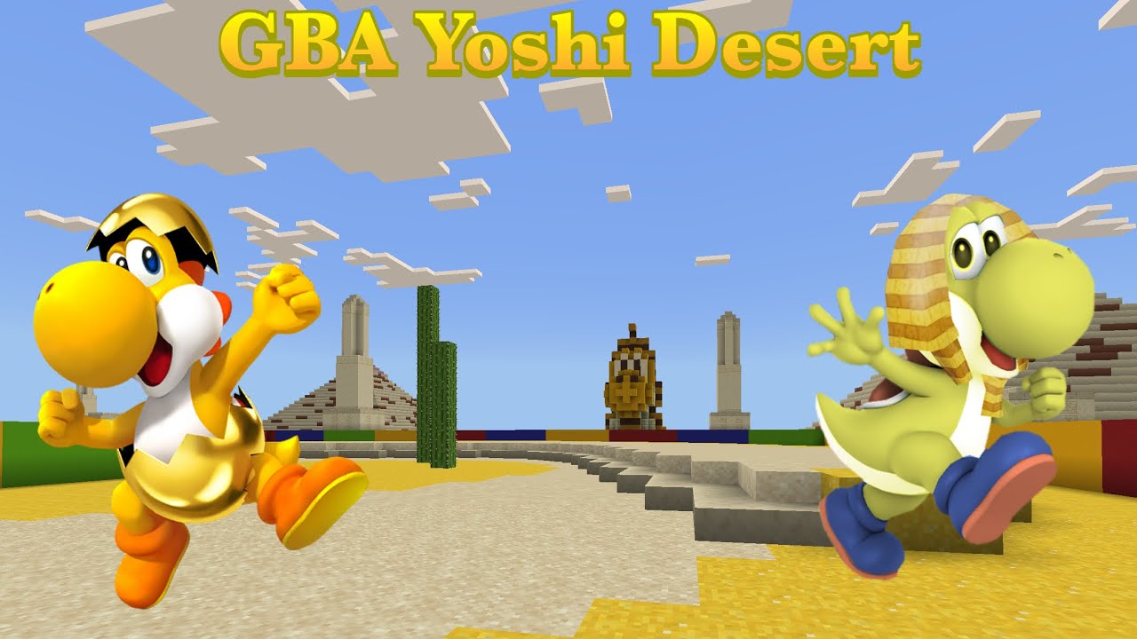 GBA Yoshi Desert Minecraft Mario Kart Tour *Remastered*