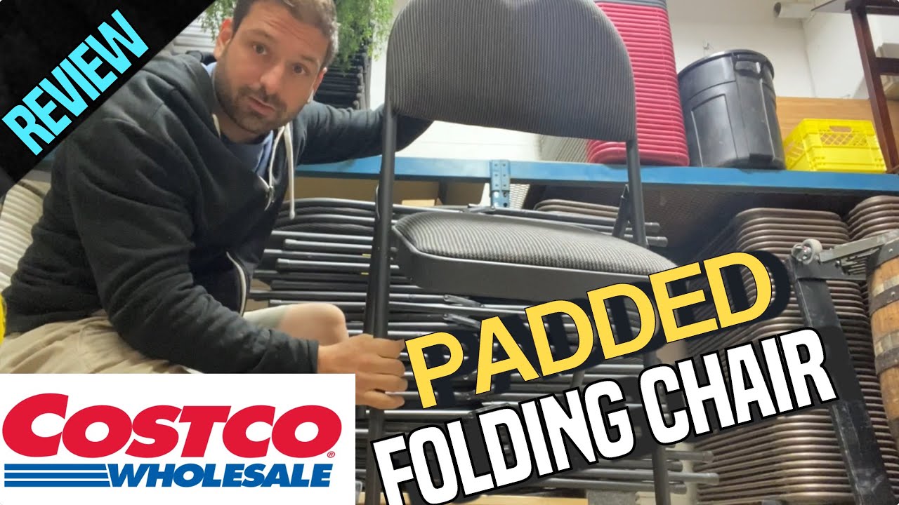 Black Padded Folding Chair - Elite Star Costco - Review