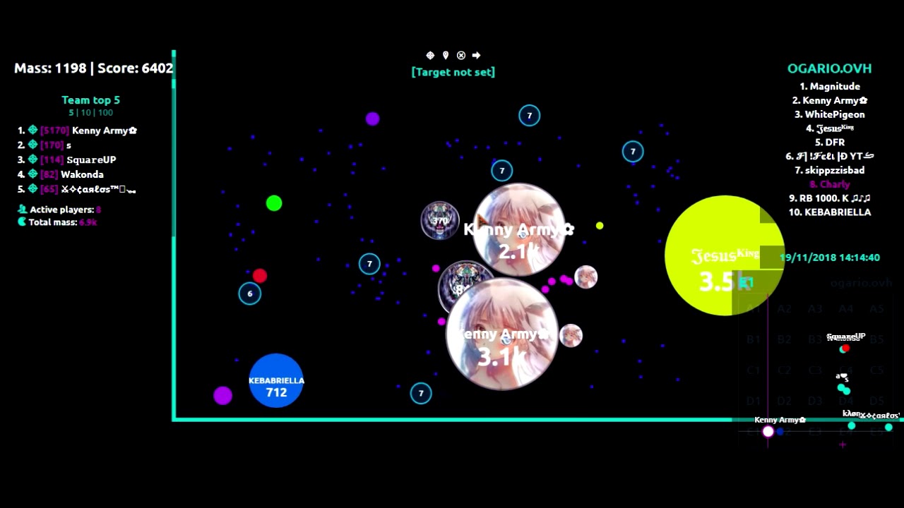 Epic Trick  Split/ Ogar.io/Agar.io/ 2018 Funny Party 20k