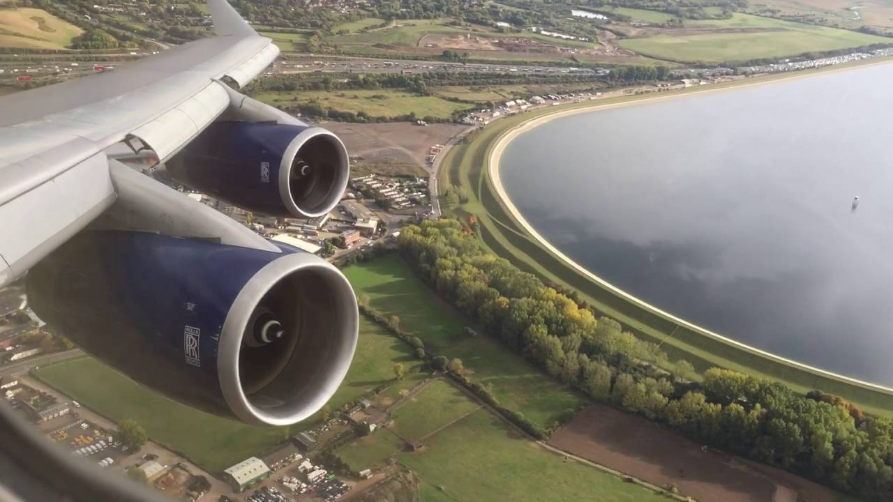 British Airways Boeing 747-400 Takeoff London Heathrow Airport