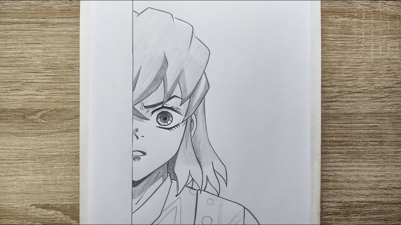 تعلم رسم اينوسكي من انمي قاتل الشياطين