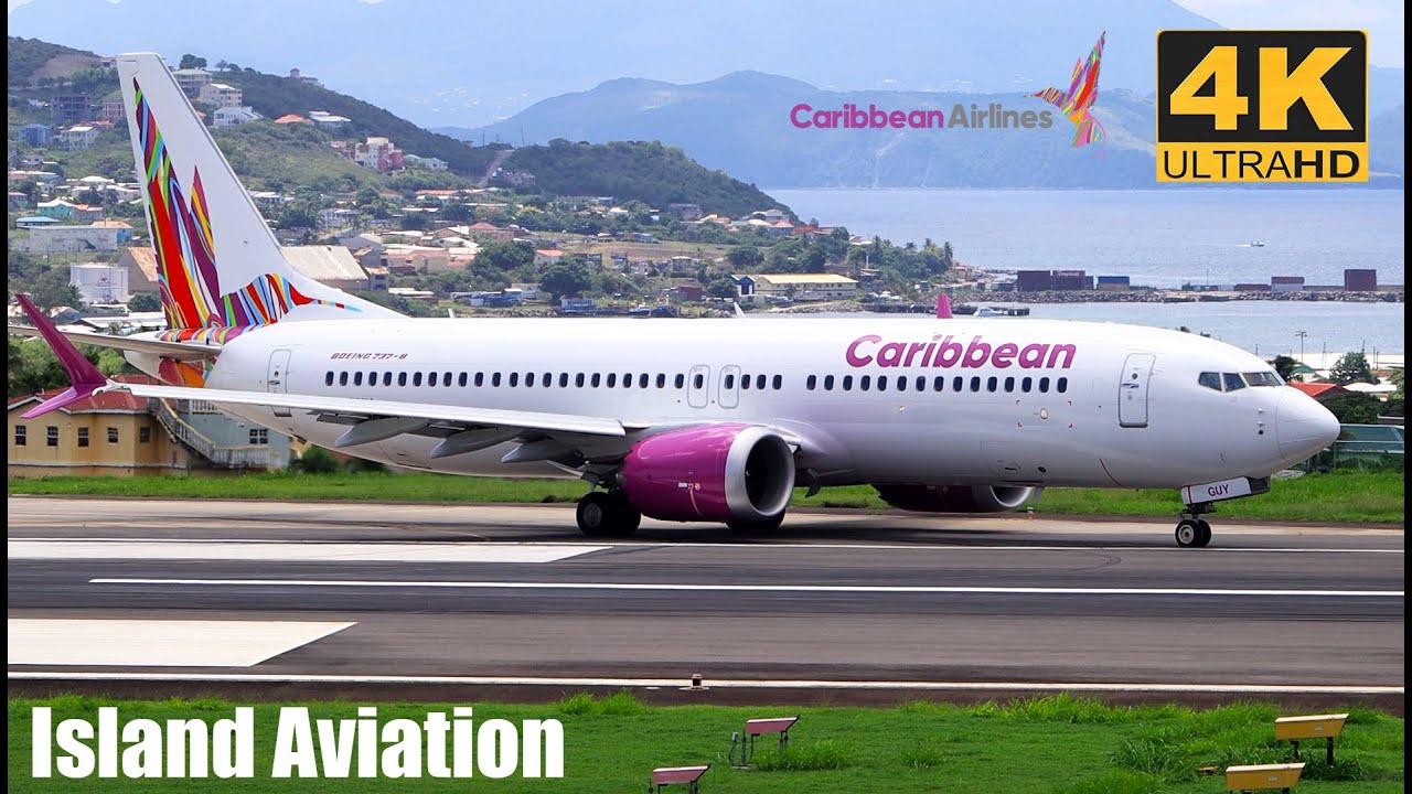 Caribbean Airlines / 737 MAX 8 - ATR 72-600 / Departure - Arrival / St. Kitts Eastern Caribbean