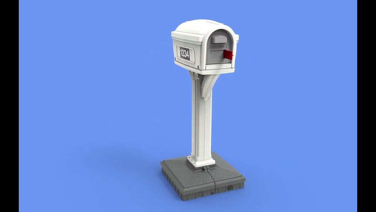 360 View | Dig-Free Easy Up Classic Mailbox - Premium White | American Home by Simplay3