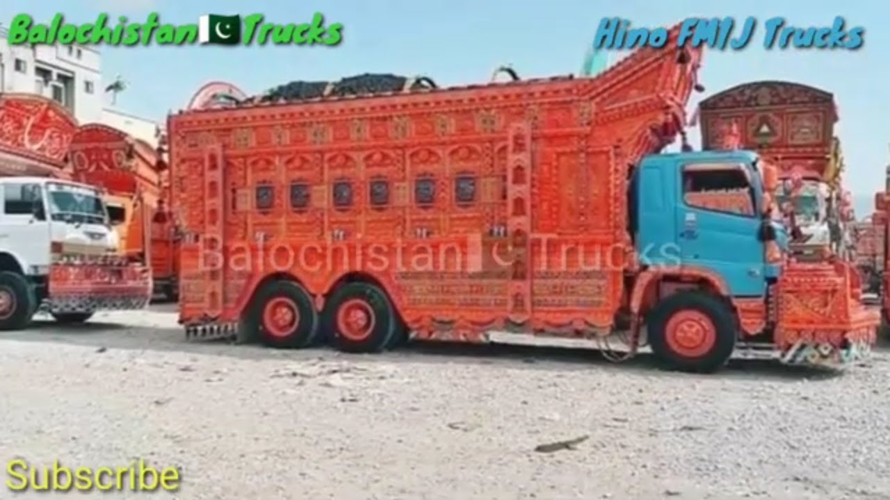 Collection of Hino FM1J Trucks|Beautiful Decorated Trucks of Pakistan|Blue Pearl|Balochistan Trucks