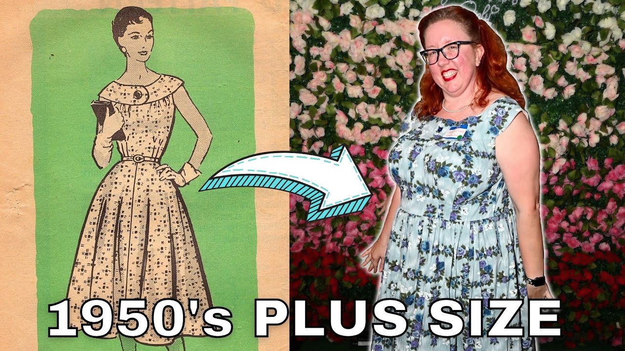 I made a 70 year old PLUS SIZE size vintage dress pattern