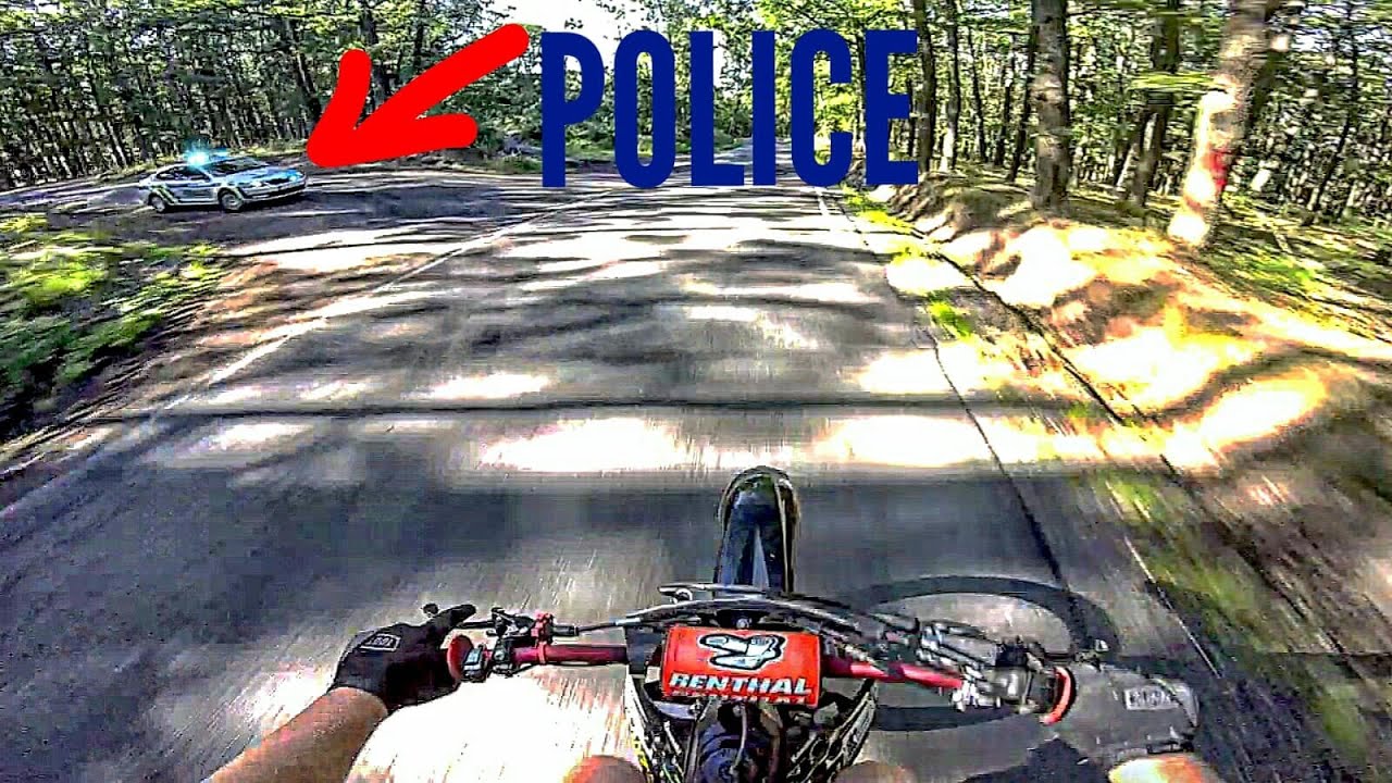 DIRTBIKE chase with POLICE