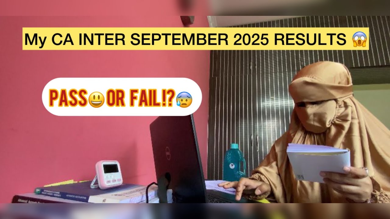 My Ca inter Sep 2025 Result Reaction 😰 #caresults #caresult 