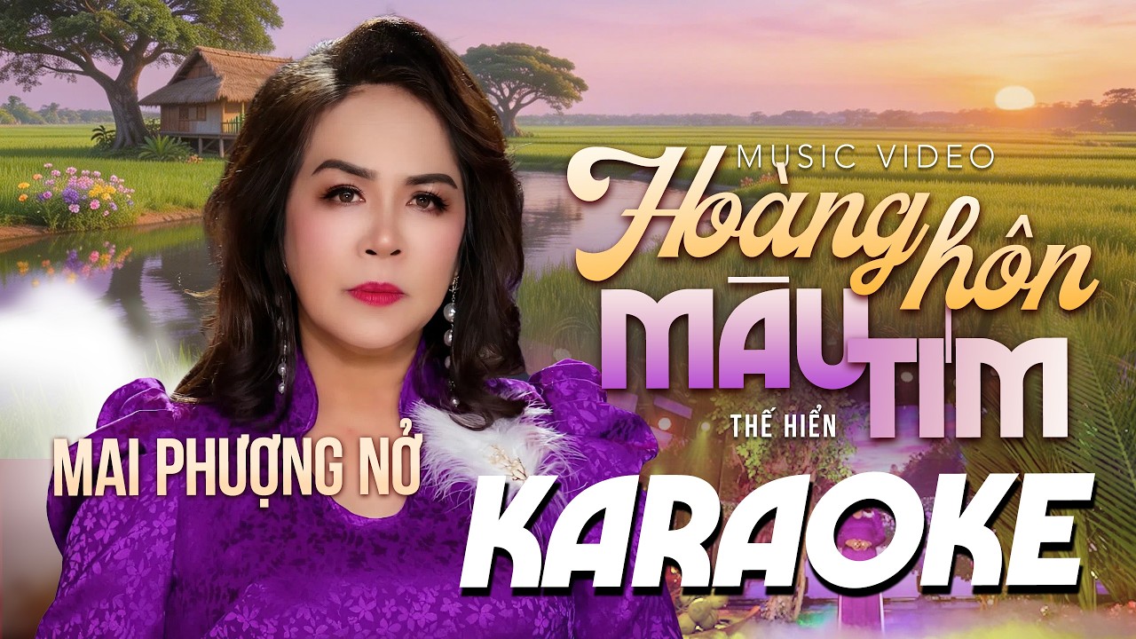 KARAOKE - HOÀNG HÔN MÀU TÍM TONE NỮ