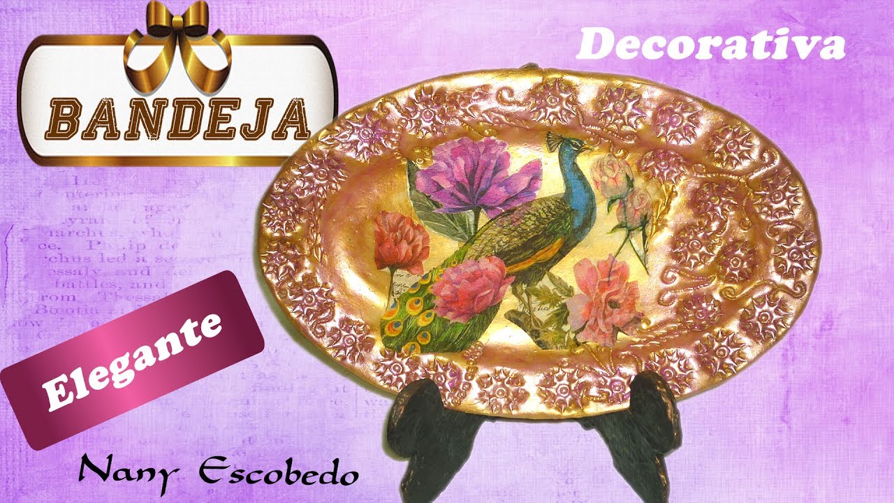 BANDEJA DECORATIVA ELEGANTE
