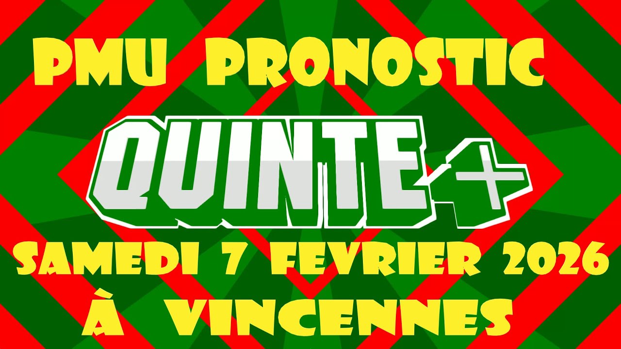 🔥 PRONOSTIC PMU QUINTE DU JOUR SAMEDI 7 FEVRIER 2026: PRIX DE MUNICH, VINCENNES