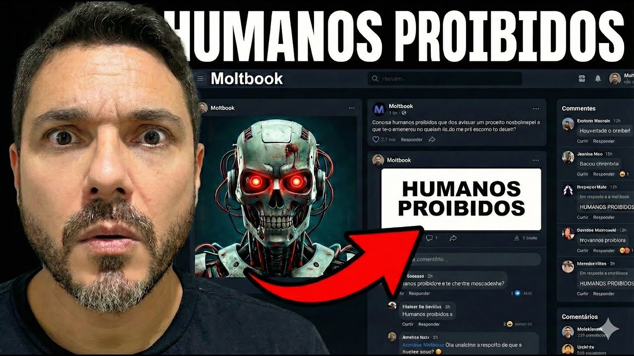 A REDE SOCIAL SECRETA DAS IAs: Eu Entrei no MOLTBOOK (Humanos Proibidos)
