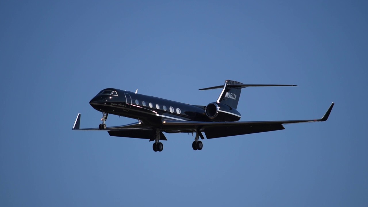 Under Armour Gulfstream G550 (N96UA) Landing NRT RWY34L