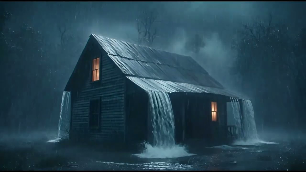 Rainning  Healing Sounds for Sleeping | Intense Rainstorm on Tin Roof of Farmhouse