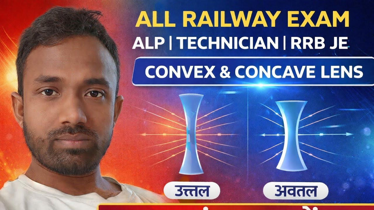 RRB ALP | TECHNICIAN | RRB JE | NTPC  SCIENCE उत्तल और अवतल लेंस Convex & Concave Lens 