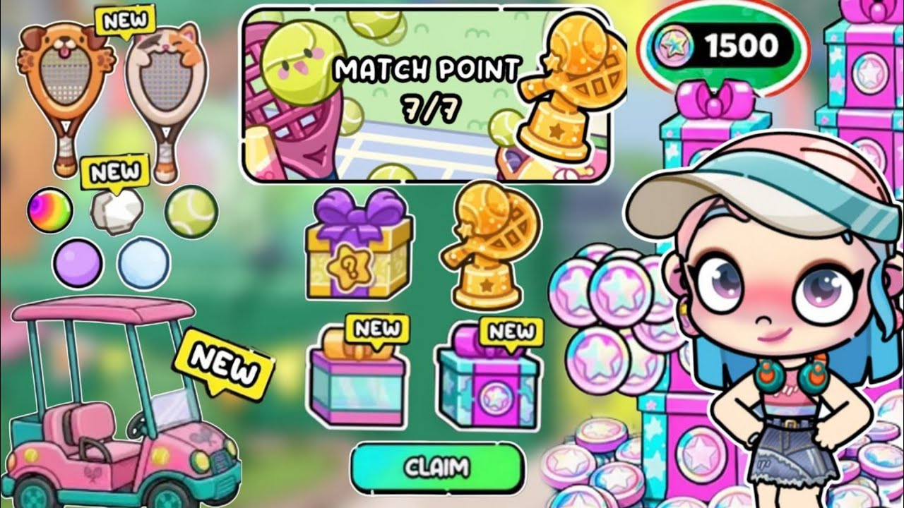 NEW UPDATE !! NEW MATCH POINT ALL 7 SECRETS AND COINS OF TENNIS COURT IN AVATAR WORLD 
