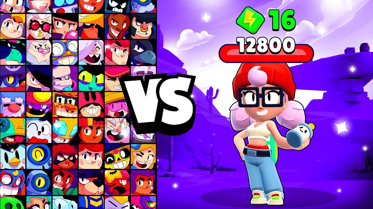 TRICKY JANET vs ALL BRAWLERS! With 16 POWER-UPs! | Brawl Stars