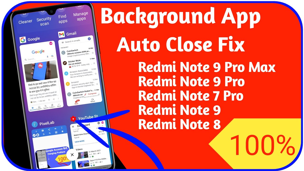 Redmi Note 9,Note 9 Pro Background App Auto Close fix | Redmi Mobile Background Apps Auto Close fix