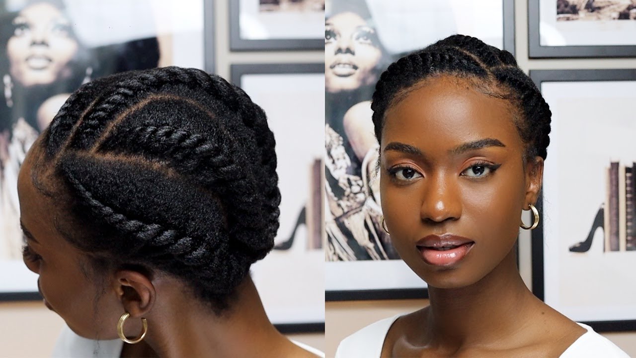 SIMPLE 4 FLAT TWIST ON 4C NATURAL HAIR | NATURAL HAIRSTYLE