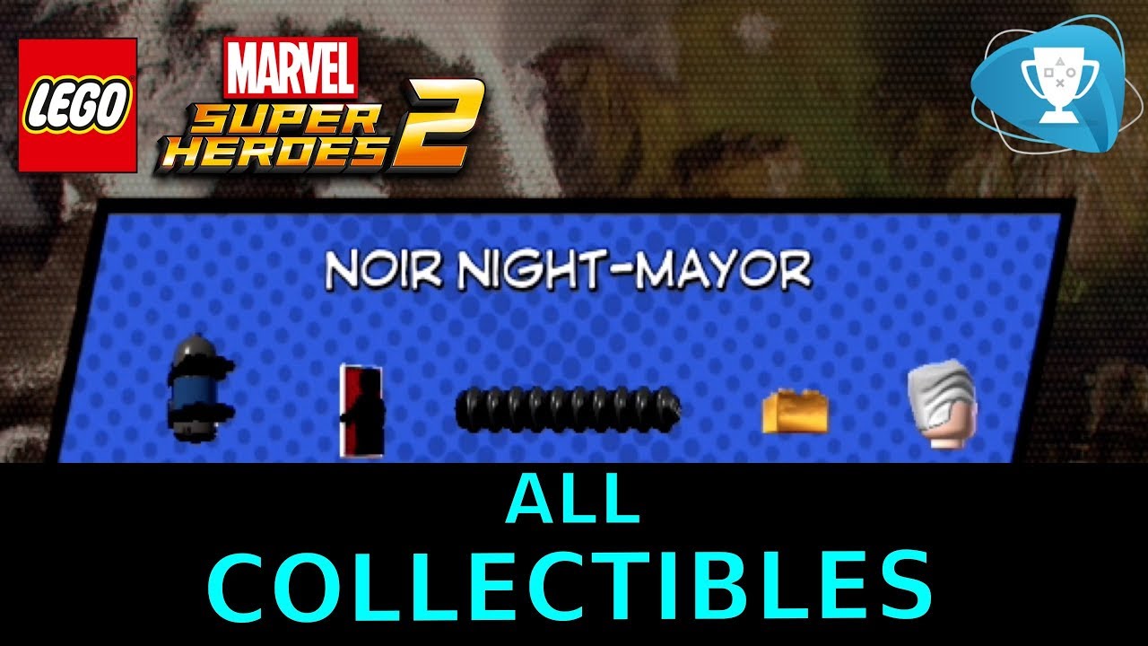 Lego Marvel Super Heroes 2 - ALL MINIKITS, STAN LEE, CHARACTER TOKEN, LEVEL 9 Noir Night-Mayor