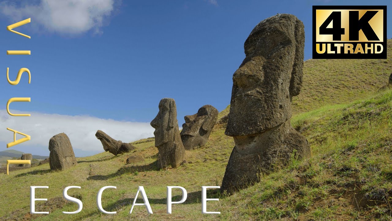 Easter Island in 4K - 1 hour of Peaceful Relaxing Music
