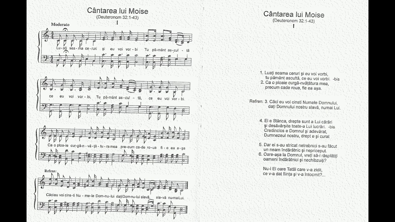 Cântarea lui Moise -Deuteronom 32 partea I-a de Dorz și Moldoveanu #CantarileBibliei #PsalmiiCantati