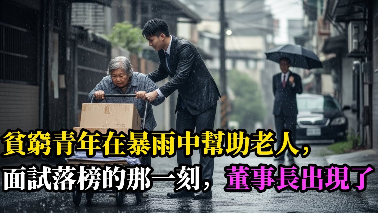 青年幫助老人，面試落榜的那一刻，董事長出現了｜人生故事｜有聲書