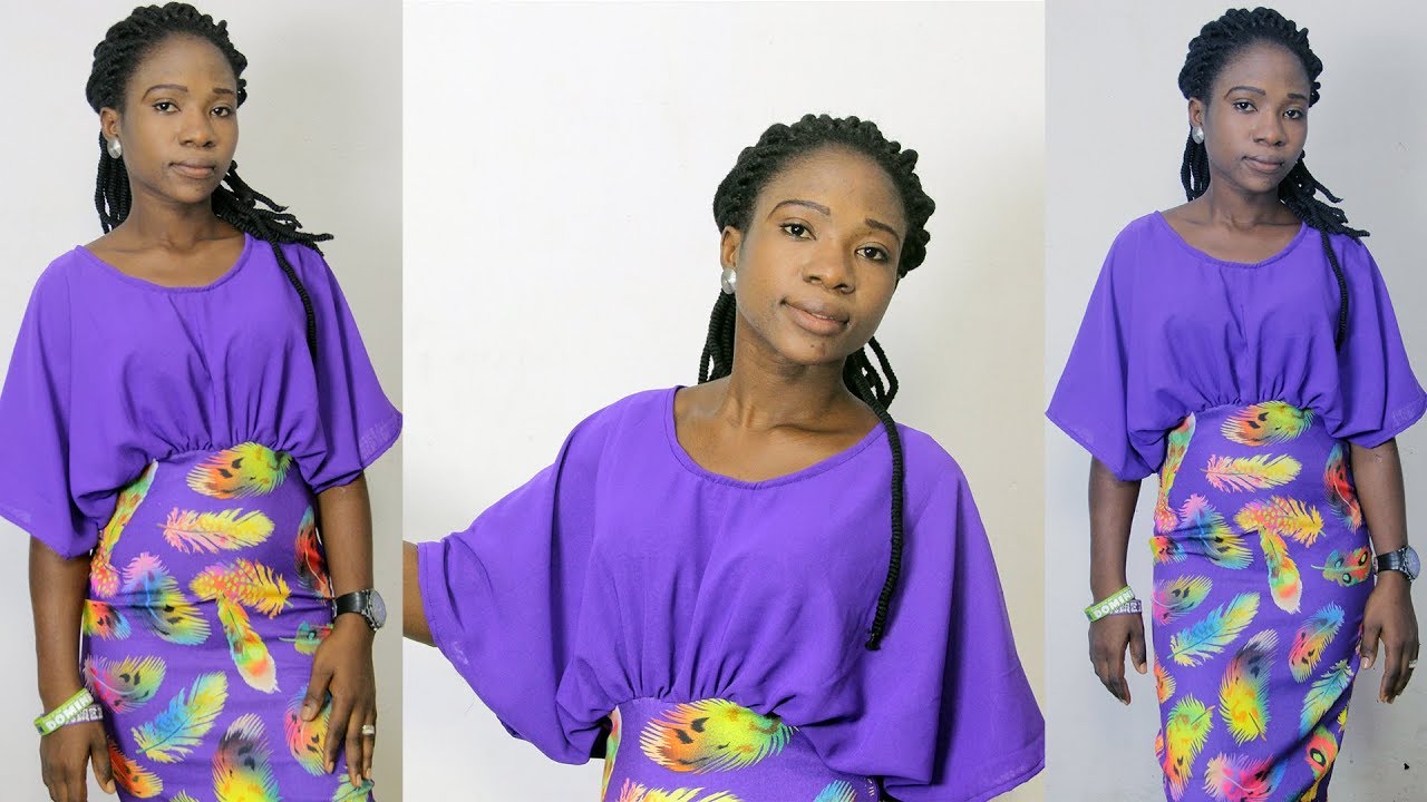 How To Cut A Chiffon Batwing Dress (Cut Together With Sleeve)