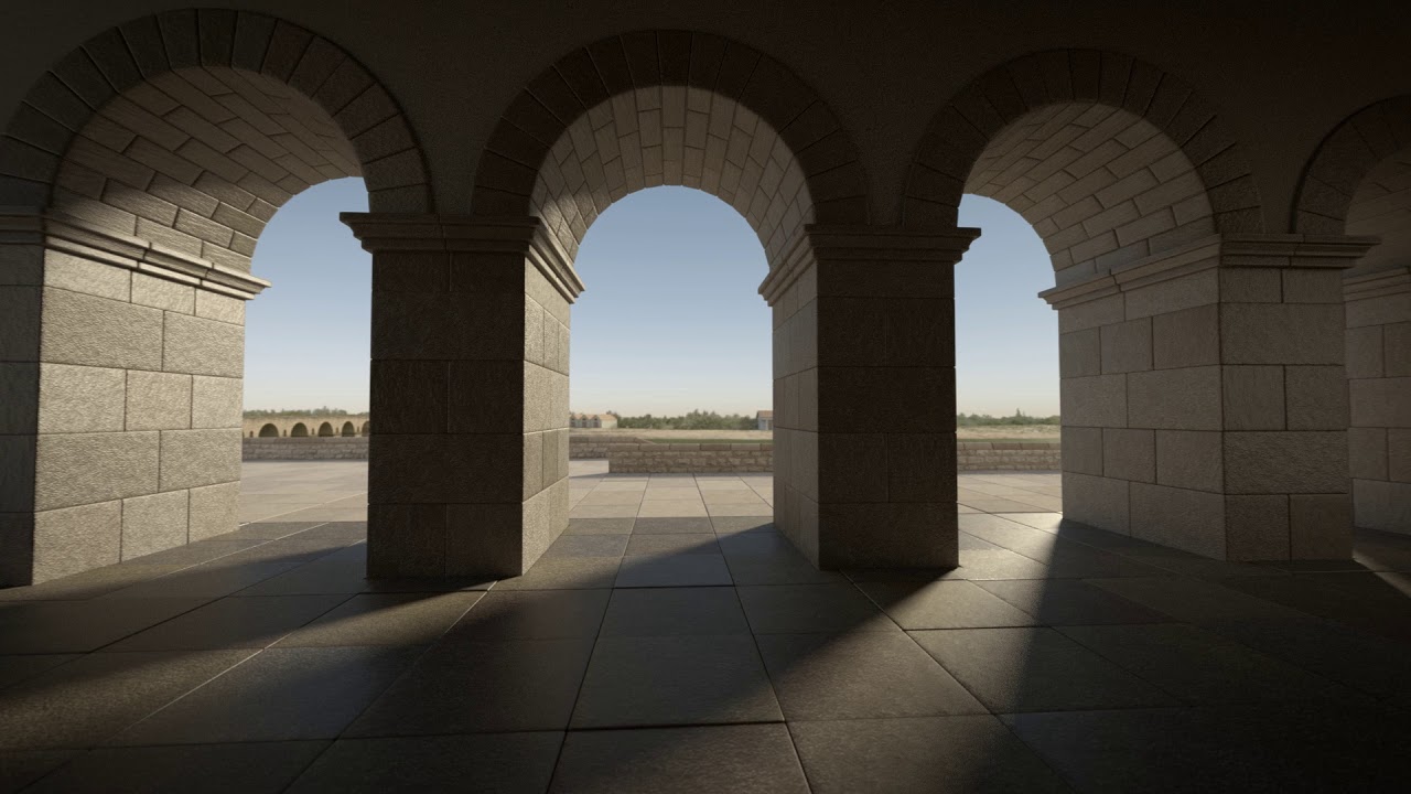 Caesaraugusta. Recreación virtual. Audiovisual Museo Puerto Fluvial Caesaraugusta