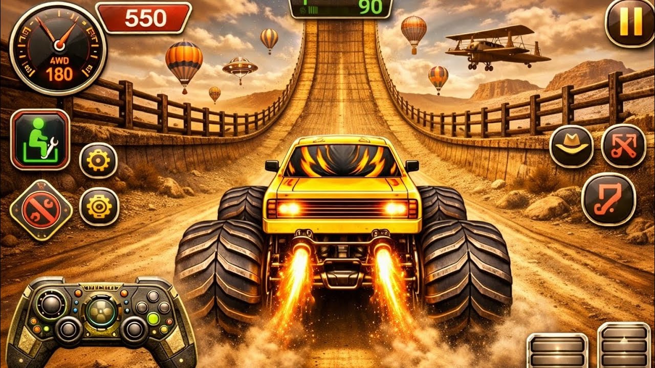 Monster Truck Mega Jump Madness 🚛🔥 Insane Ramp Action | Android Gameplay